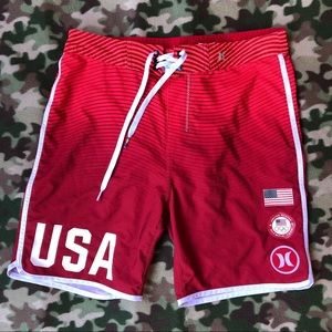 Hurley Phantom USA Olympic Board Shorts Rare 30